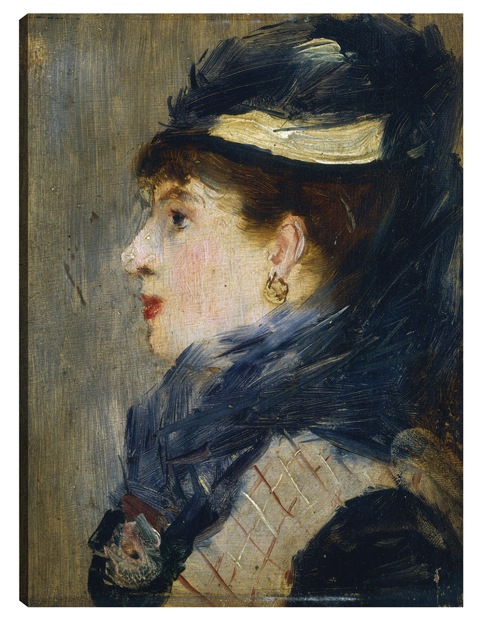 Cuadro Decorativo - Retrato De Una Dama- Edouard Manet - Fotografía - 28x36 - Impresión En Lienzo - Fine Art Tj