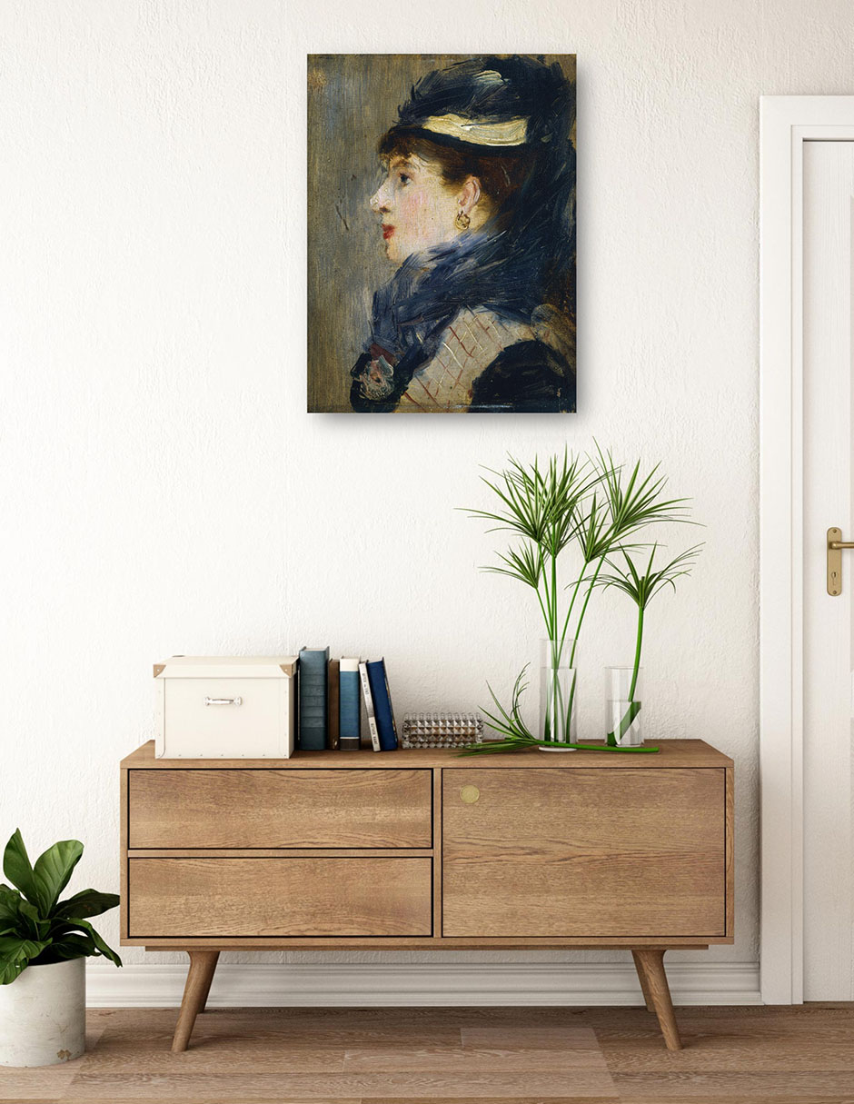 Foto 4 pulgar | Cuadro Decorativo - Retrato De Una Dama- Edouard Manet - Fotografía - 28x36 - Impresión En Lienzo - Fine Art Tj