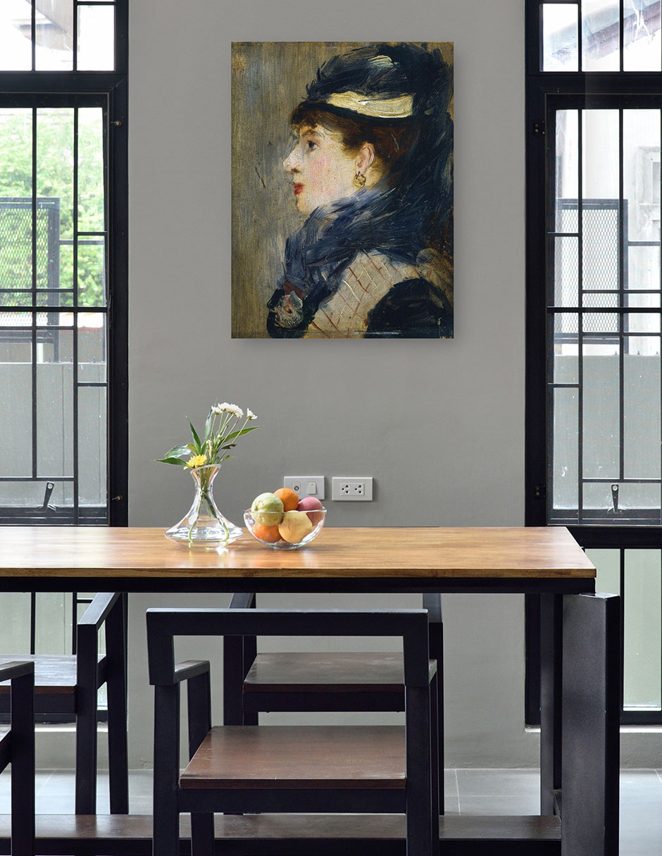 Foto 5 pulgar | Cuadro Decorativo - Retrato De Una Dama- Edouard Manet - Fotografía - 28x36 - Impresión En Lienzo - Fine Art Tj