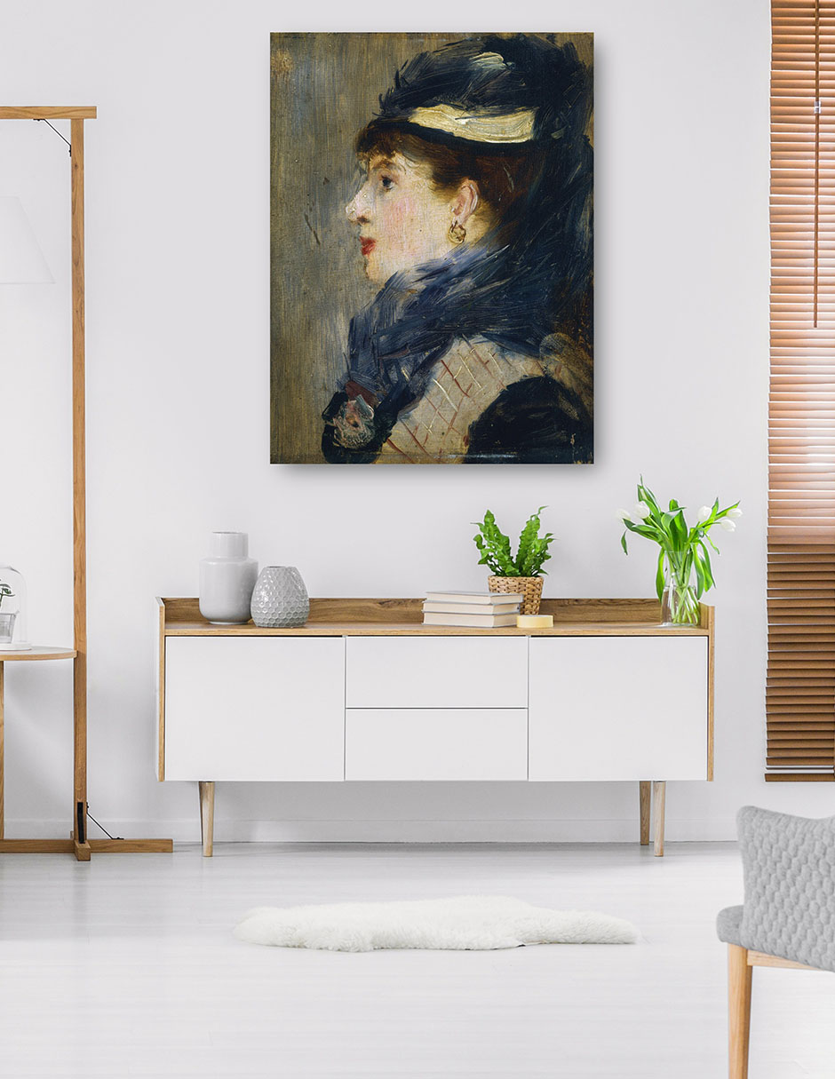 Foto 6 pulgar | Cuadro Decorativo - Retrato De Una Dama- Edouard Manet - Fotografía - 28x36 - Impresión En Lienzo - Fine Art Tj