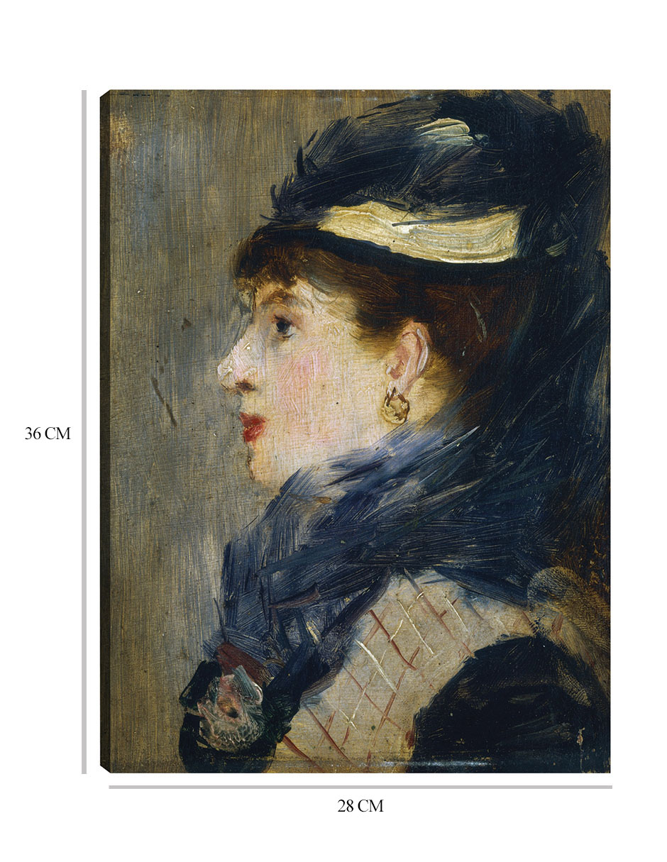 Foto 7 pulgar | Cuadro Decorativo - Retrato De Una Dama- Edouard Manet - Fotografía - 28x36 - Impresión En Lienzo - Fine Art Tj