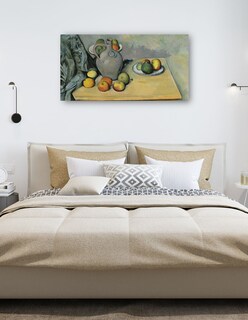 Foto 5 | Cuadro Decorativo - Mesa Pichet Et Fruits Sur Une- Paul Cézanne - Fotografía - 34x64 - Impresión En Lienzo - Fine Art
