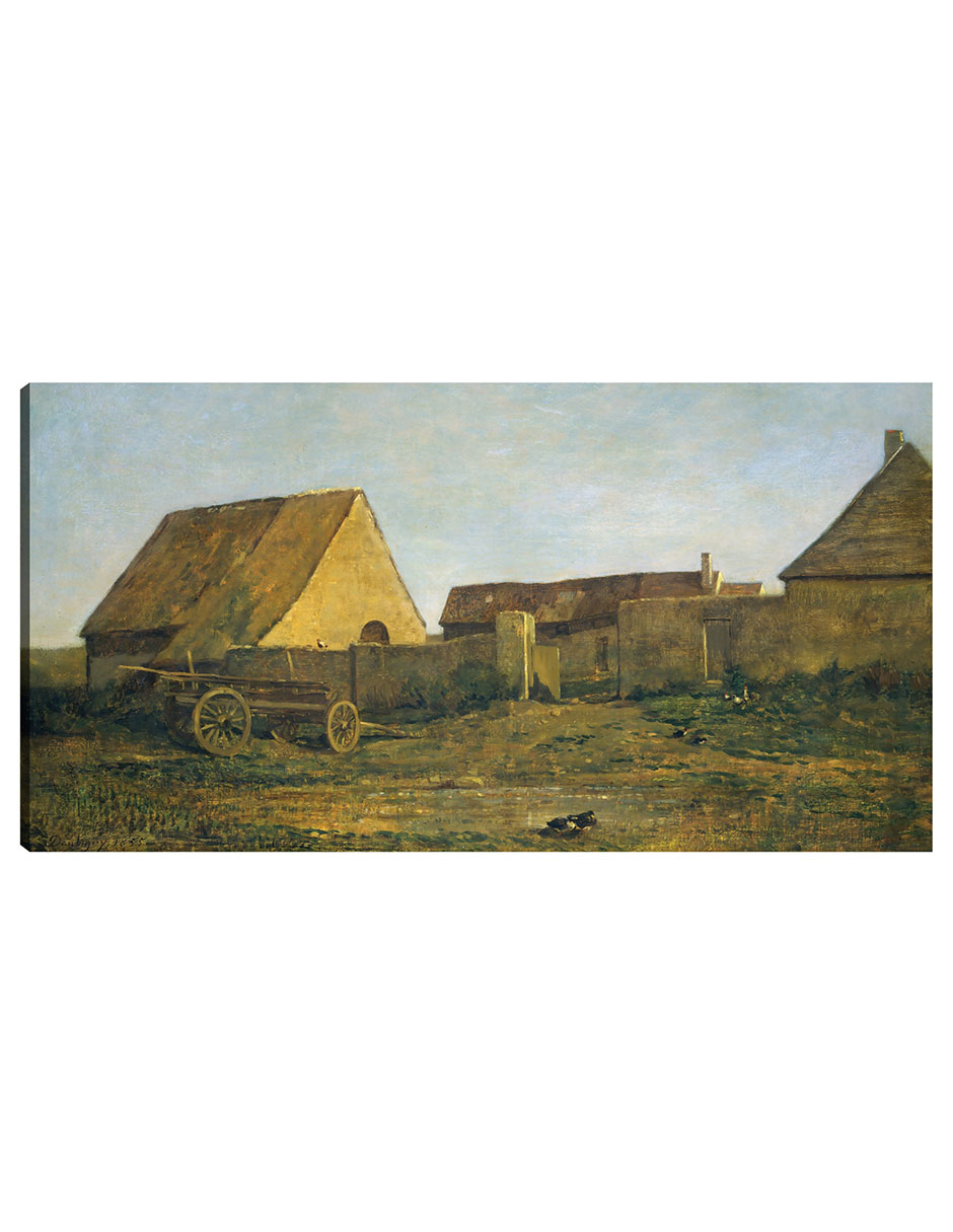 Cuadro Decorativo - La Granja 1855- Charles-françois Daubigny - Paisaje - 34x64 - Impresión En Lienzo - Fine Art Tj