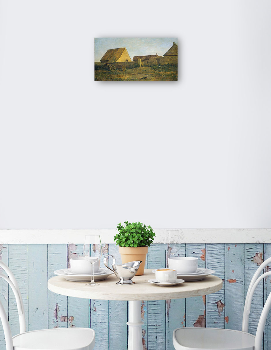Foto 2 | Cuadro Decorativo - La Granja 1855- Charles-françois Daubigny - Paisaje - 34x64 - Impresión En Lienzo - Fine Art Tj