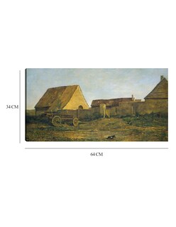 Foto 6 | Cuadro Decorativo - La Granja 1855- Charles-françois Daubigny - Paisaje - 34x64 - Impresión En Lienzo - Fine Art Tj