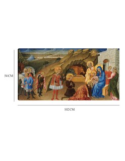 Foto 6 | Cuadro Decorativo - La Adoración De Los Magos C. 1450- Giovanni Di Paolo - Religión - 54x102 - Impresión En L