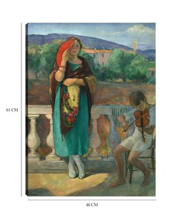 Foto 6 | Cuadro Decorativo - En El Balcón (1920)- Henri Lebasque - Fotografía - 46x61 - Impresión En Lienzo - Fine Art Tj
