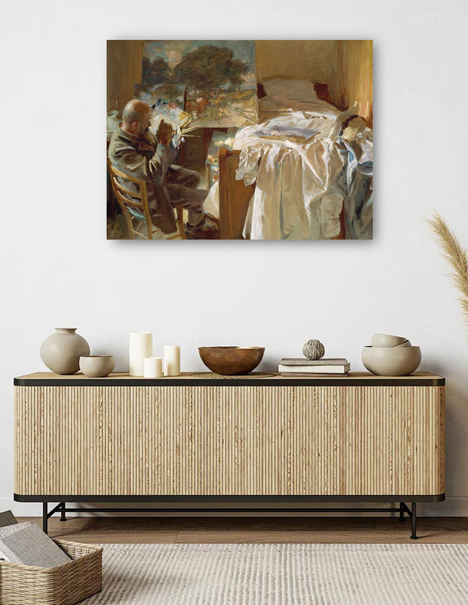 Foto 5 | Cuadro Decorativo - Un Artista En Su Estudio- John Singer Sargent - Fotografía - 77x102 - Impresión En Lienzo - Fin