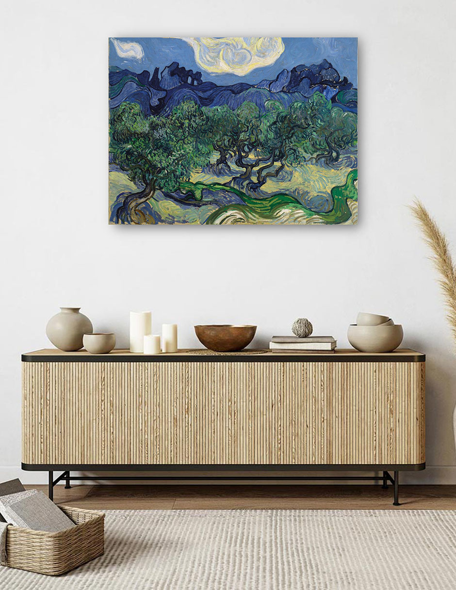 Foto 6 pulgar | Cuadro Decorativo - Los Olivos- Vincent Van Gogh - Paisaje - 46x61 - Impresión En Lienzo - Fine Art Tj
