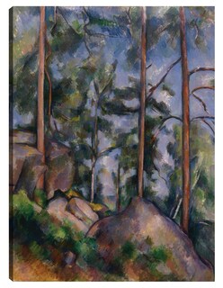 Foto 1 | Cuadro Decorativo - Pinos Y Rocas (1897)- Paul Cézanne - Paisaje - 69x92 - Impresión En Lienzo - Fine Art Tj