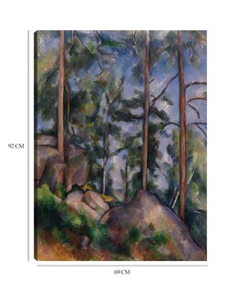 Foto 6 | Cuadro Decorativo - Pinos Y Rocas (1897)- Paul Cézanne - Paisaje - 69x92 - Impresión En Lienzo - Fine Art Tj