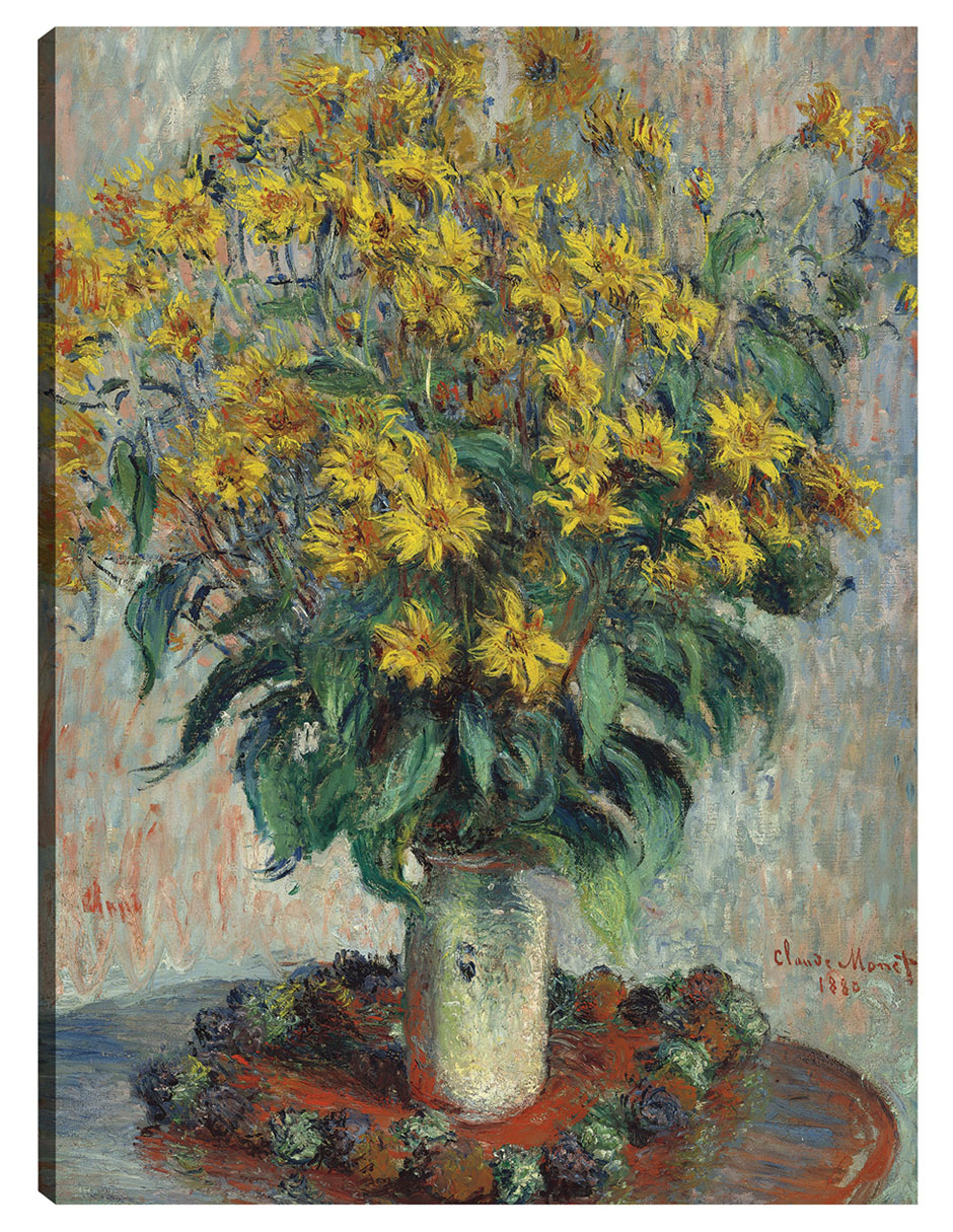 Foto 2 pulgar | Cuadro Decorativo - Flores De Alcachofa De Jerusalén (1880)- Claude Monet - Floral - 28x36 - Impresión En Lienzo