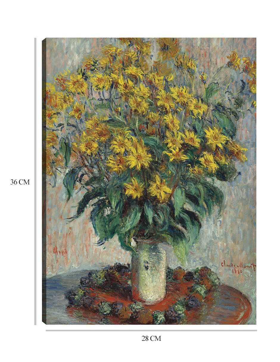 Foto 7 pulgar | Cuadro Decorativo - Flores De Alcachofa De Jerusalén (1880)- Claude Monet - Floral - 28x36 - Impresión En Lienzo