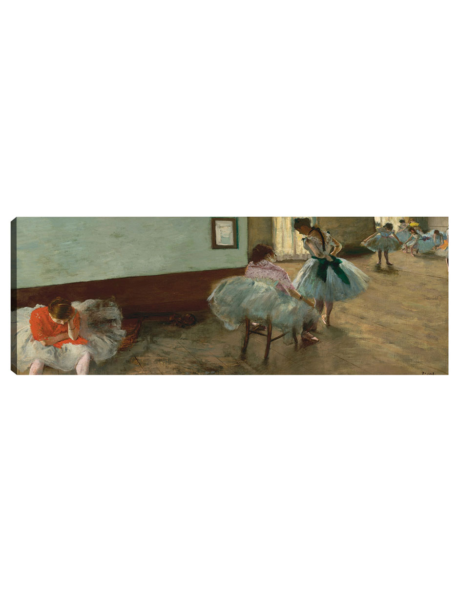 Cuadro Decorativo - La Lección De Danza, C. 1879- Edgar Degas - Fotografía - 34x89 - Impresión En Lienzo - Fine Art Tj