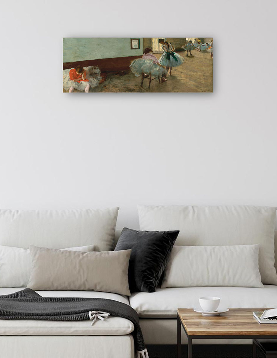 Foto 3 | Cuadro Decorativo - La Lección De Danza, C. 1879- Edgar Degas - Fotografía - 34x89 - Impresión En Lienzo - Fine Art Tj