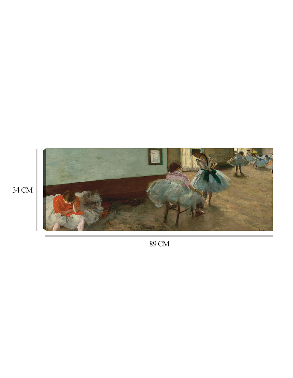 Foto 6 pulgar | Cuadro Decorativo - La Lección De Danza, C. 1879- Edgar Degas - Fotografía - 34x89 - Impresión En Lienzo - Fine Art Tj