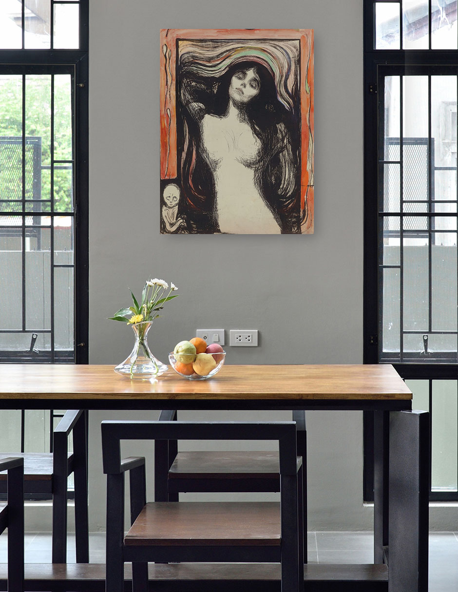 Foto 4 | Cuadro Decorativo - Virgen (1895–1896)- Edvard Munch - Abstracto - 28x36 - Impresión En Lienzo - Fine Art Tj