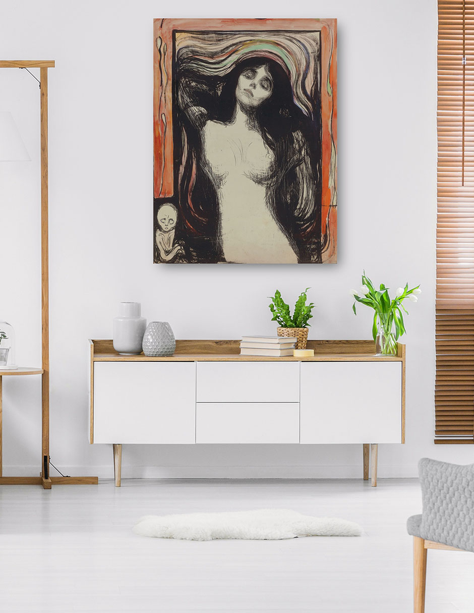 Foto 5 | Cuadro Decorativo - Virgen (1895–1896)- Edvard Munch - Abstracto - 28x36 - Impresión En Lienzo - Fine Art Tj