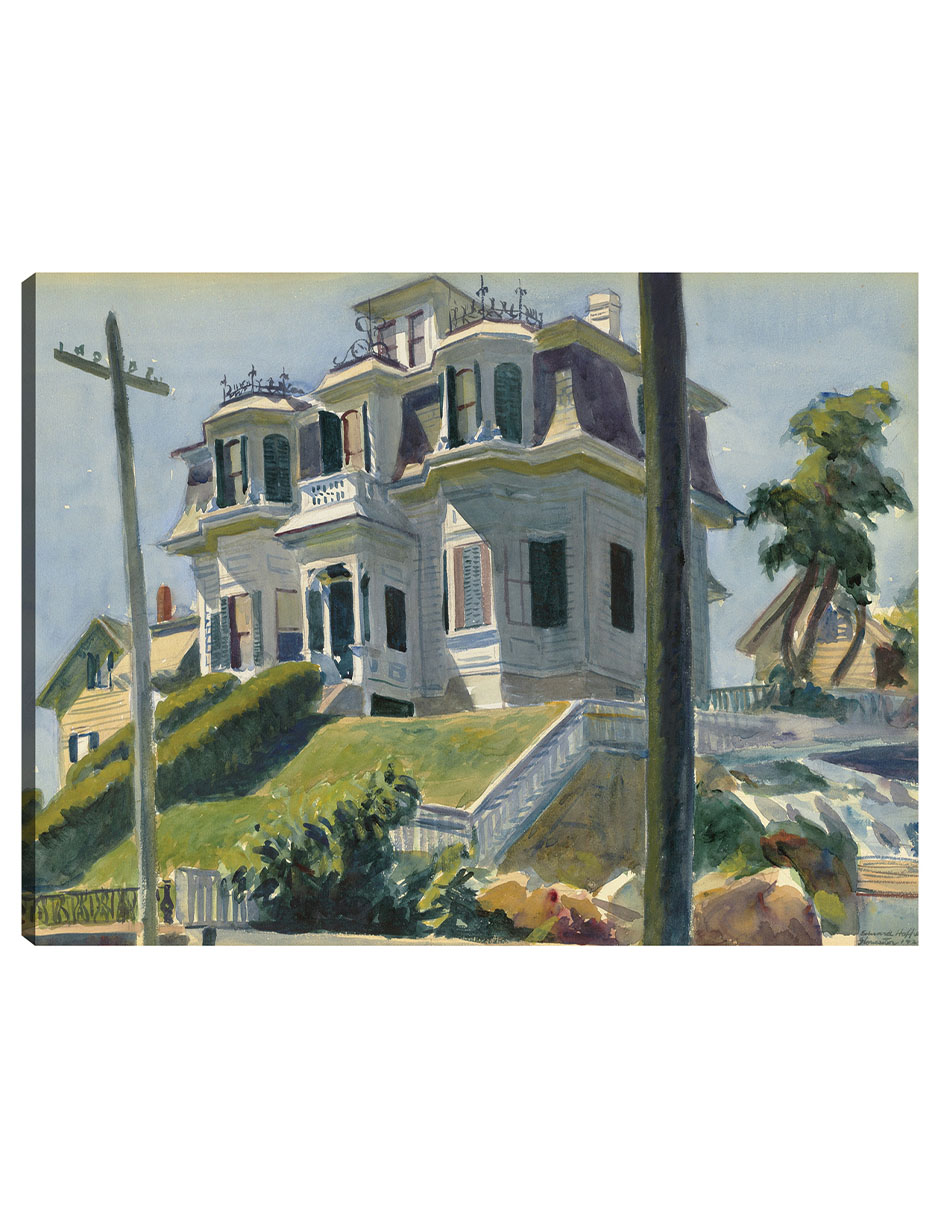 Cuadro Decorativo - La Casa De Haskell (1924)- Edward Hopper - Ciudades - 28x36 - Impresión En Lienzo - Fine Art Tj