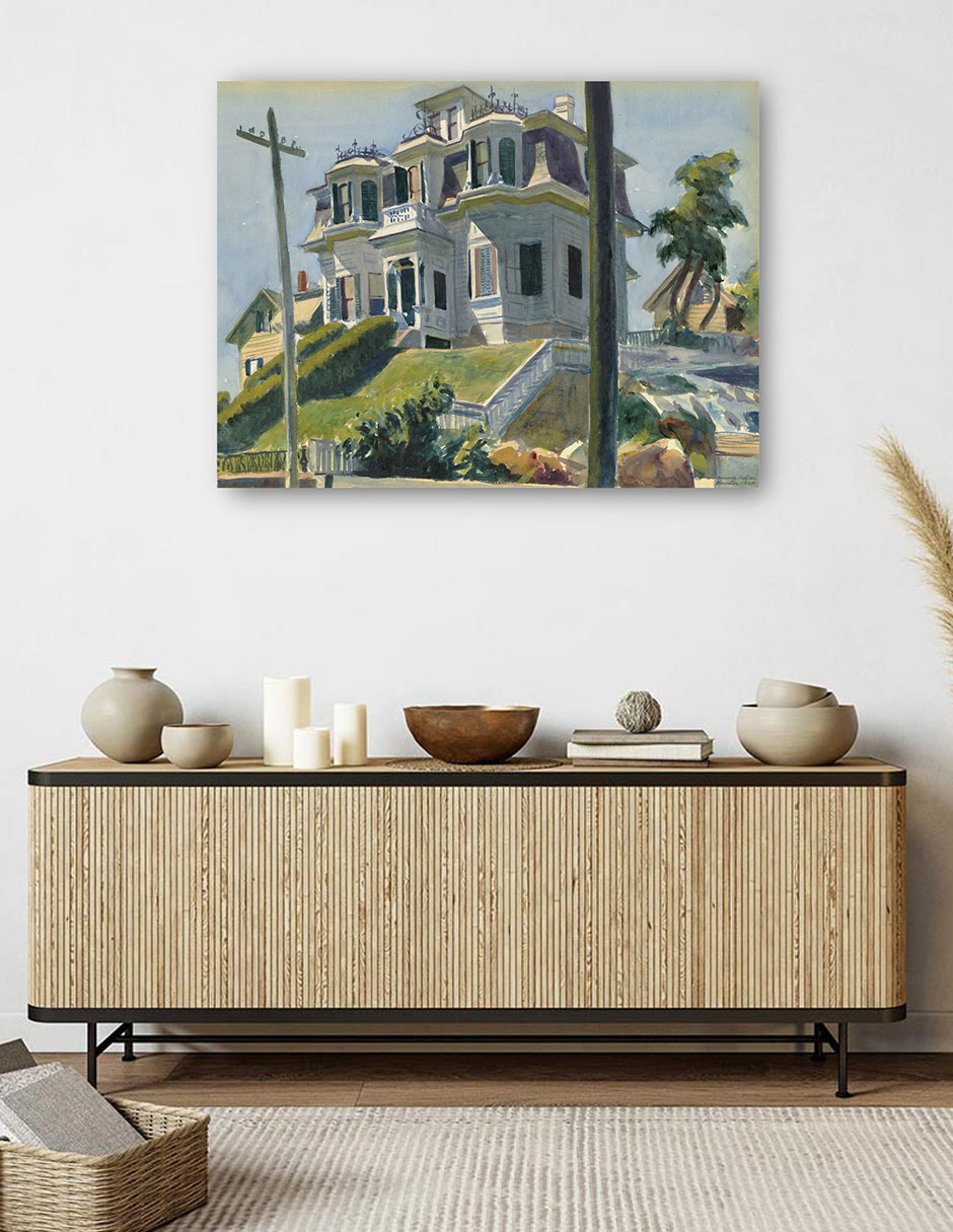 Foto 6 pulgar | Cuadro Decorativo - La Casa De Haskell (1924)- Edward Hopper - Ciudades - 28x36 - Impresión En Lienzo - Fine Art Tj