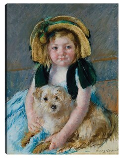 Foto 1 | Cuadro Decorativo - Sara Con Hijo Chien (1901)- Mary Cassatt - Fotografía - 69x92 - Impresión En Lienzo - Fine Art Tj