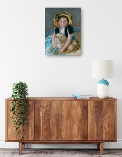Foto 2 | Cuadro Decorativo - Sara Con Hijo Chien (1901)- Mary Cassatt - Fotografía - 69x92 - Impresión En Lienzo - Fine Art Tj