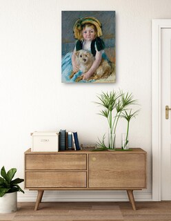 Foto 3 | Cuadro Decorativo - Sara Con Hijo Chien (1901)- Mary Cassatt - Fotografía - 69x92 - Impresión En Lienzo - Fine Art Tj