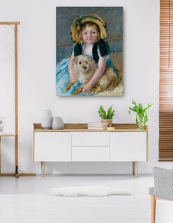 Foto 5 | Cuadro Decorativo - Sara Con Hijo Chien (1901)- Mary Cassatt - Fotografía - 69x92 - Impresión En Lienzo - Fine Art Tj