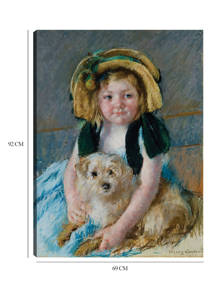 Foto 7 pulgar | Cuadro Decorativo - Sara Con Hijo Chien (1901)- Mary Cassatt - Fotografía - 69x92 - Impresión En Lienzo - Fine Art Tj