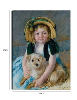 Foto 6 | Cuadro Decorativo - Sara Con Hijo Chien (1901)- Mary Cassatt - Fotografía - 69x92 - Impresión En Lienzo - Fine Art Tj