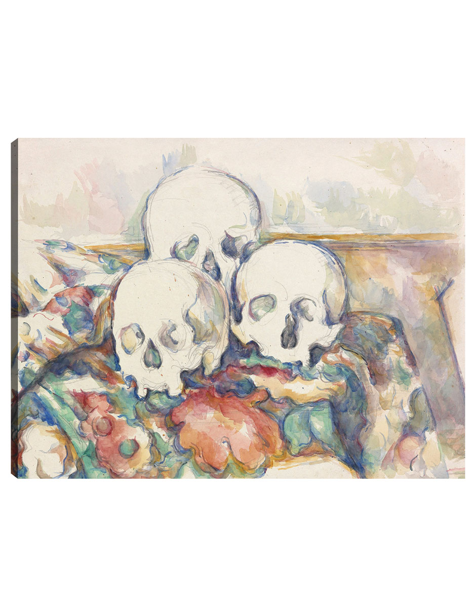 Cuadro Decorativo - Las Tres Calaveras (1902-1906)- Paul Cézanne - Religión - 69x92 - Impresión En Lienzo - Fine Art T