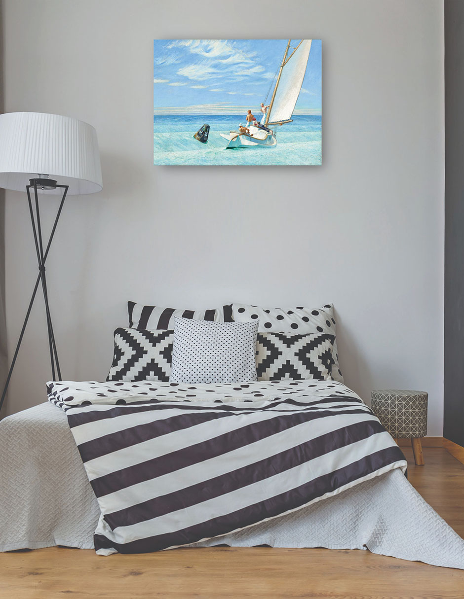Foto 3 | Cuadro Decorativo - Oleaje Del Suelo (1939)- Edward Hopper - Costa - 28x36 - Impresión En Lienzo - Fine Art Tj