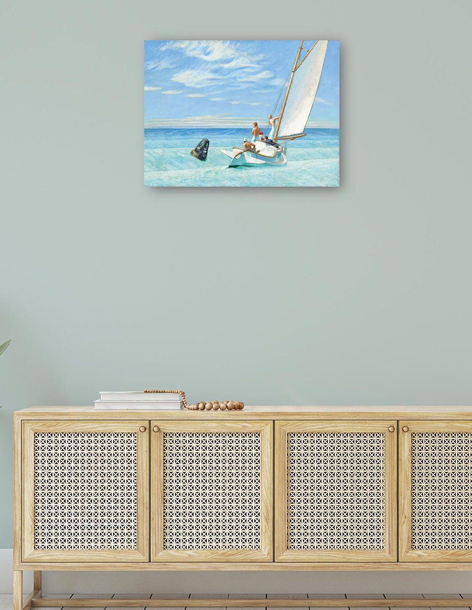 Foto 5 pulgar | Cuadro Decorativo - Oleaje Del Suelo (1939)- Edward Hopper - Costa - 28x36 - Impresión En Lienzo - Fine Art Tj