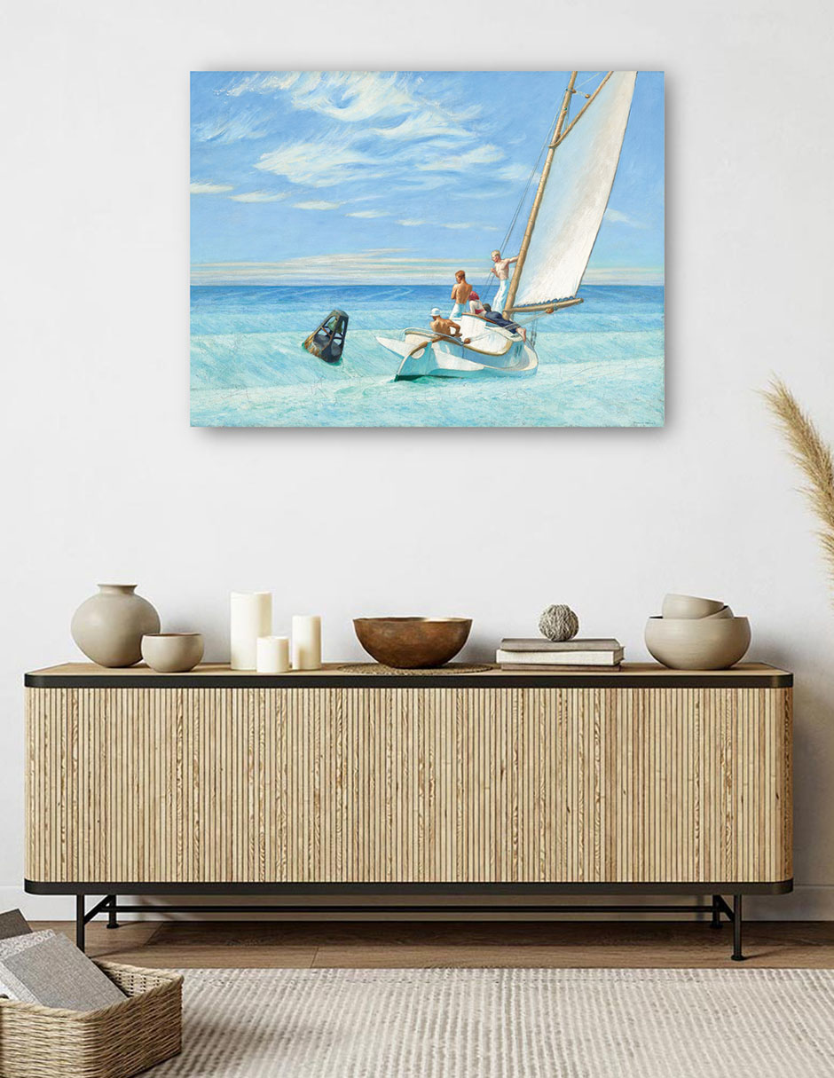 Foto 5 | Cuadro Decorativo - Oleaje Del Suelo (1939)- Edward Hopper - Costa - 28x36 - Impresión En Lienzo - Fine Art Tj