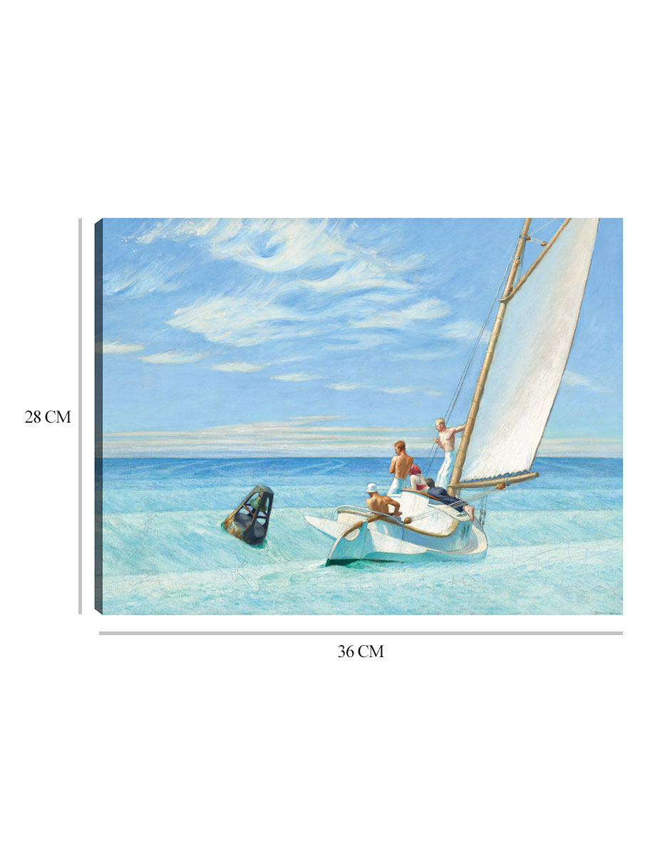 Foto 7 pulgar | Cuadro Decorativo - Oleaje Del Suelo (1939)- Edward Hopper - Costa - 28x36 - Impresión En Lienzo - Fine Art Tj