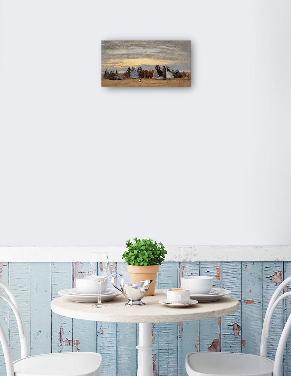 Foto 3 pulgar | Cuadro Decorativo - La Playa De Villerville- Eugène Boudin - Fotografía - 54x102 - Impresión En Lienzo - Fine Art Tj