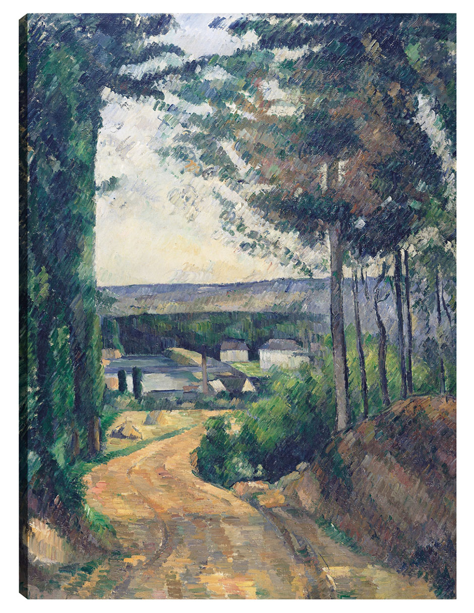 Cuadro Decorativo - Camino Que Conduce Al Lago (1880)- Paul Cézanne - Paisaje - 28x36 - Impresión En Lienzo - Fine Ar