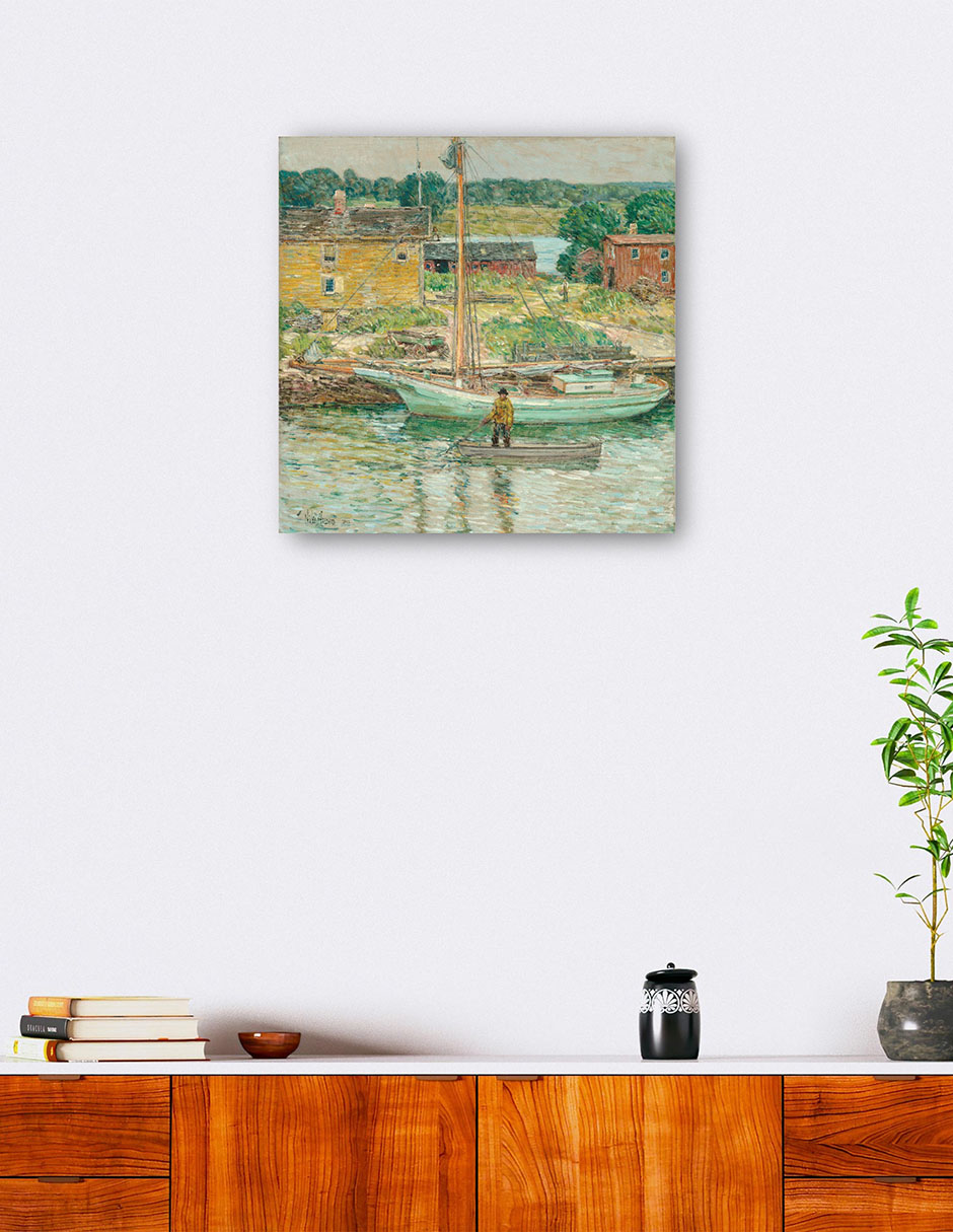 Foto 6 pulgar | Cuadro Decorativo - Balandra De Ostras, Cos Cob, 1902- Childe Hassam - Costa - 51x51 - Impresión En Lienzo - Fine Art T