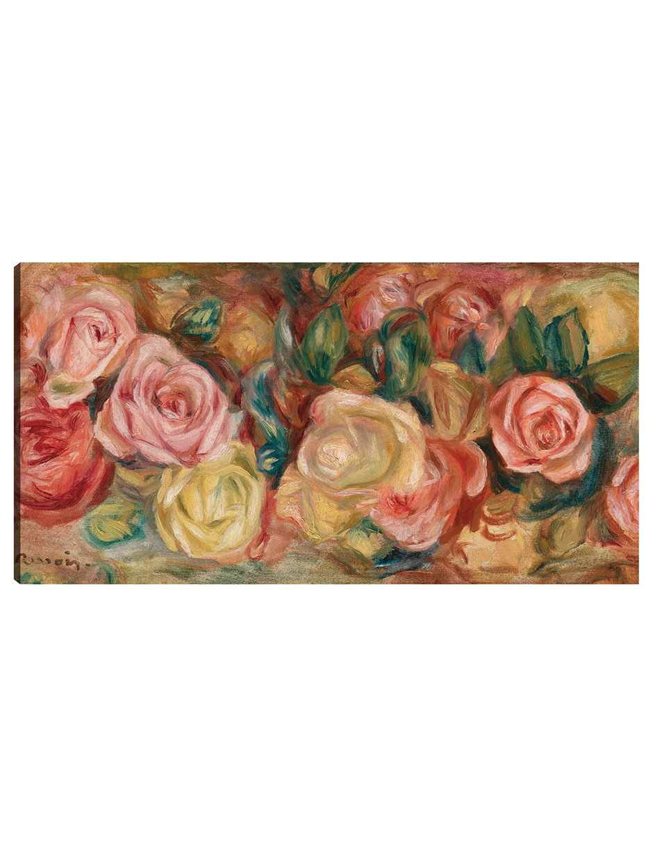 Cuadro Decorativo - Rosas (rosas) (c. 1912)- Pierre-auguste Renoir  - Floral - 54x102 - Impresión En Lienzo - Fine Ar