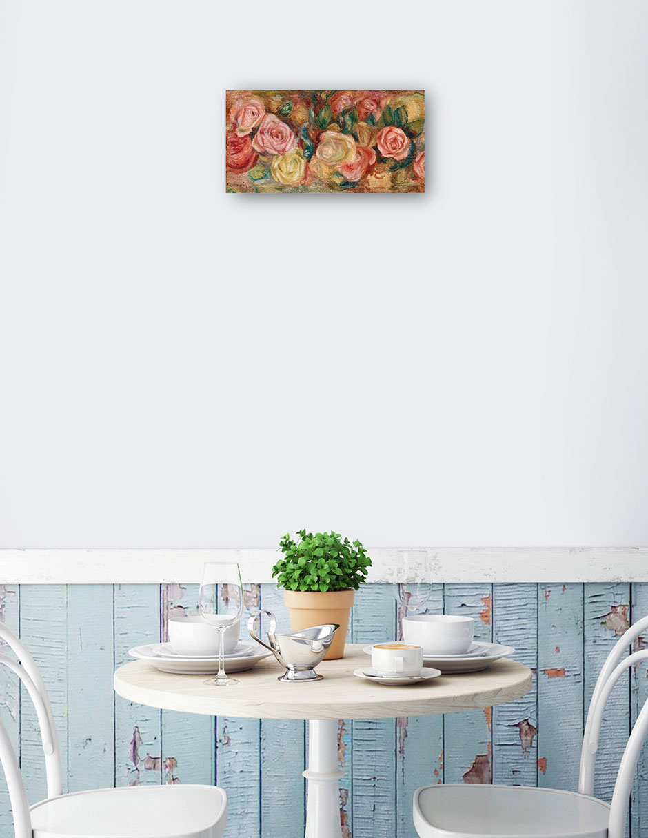 Foto 2 | Cuadro Decorativo - Rosas (rosas) (c. 1912)- Pierre-auguste Renoir  - Floral - 54x102 - Impresión En Lienzo - Fine Ar