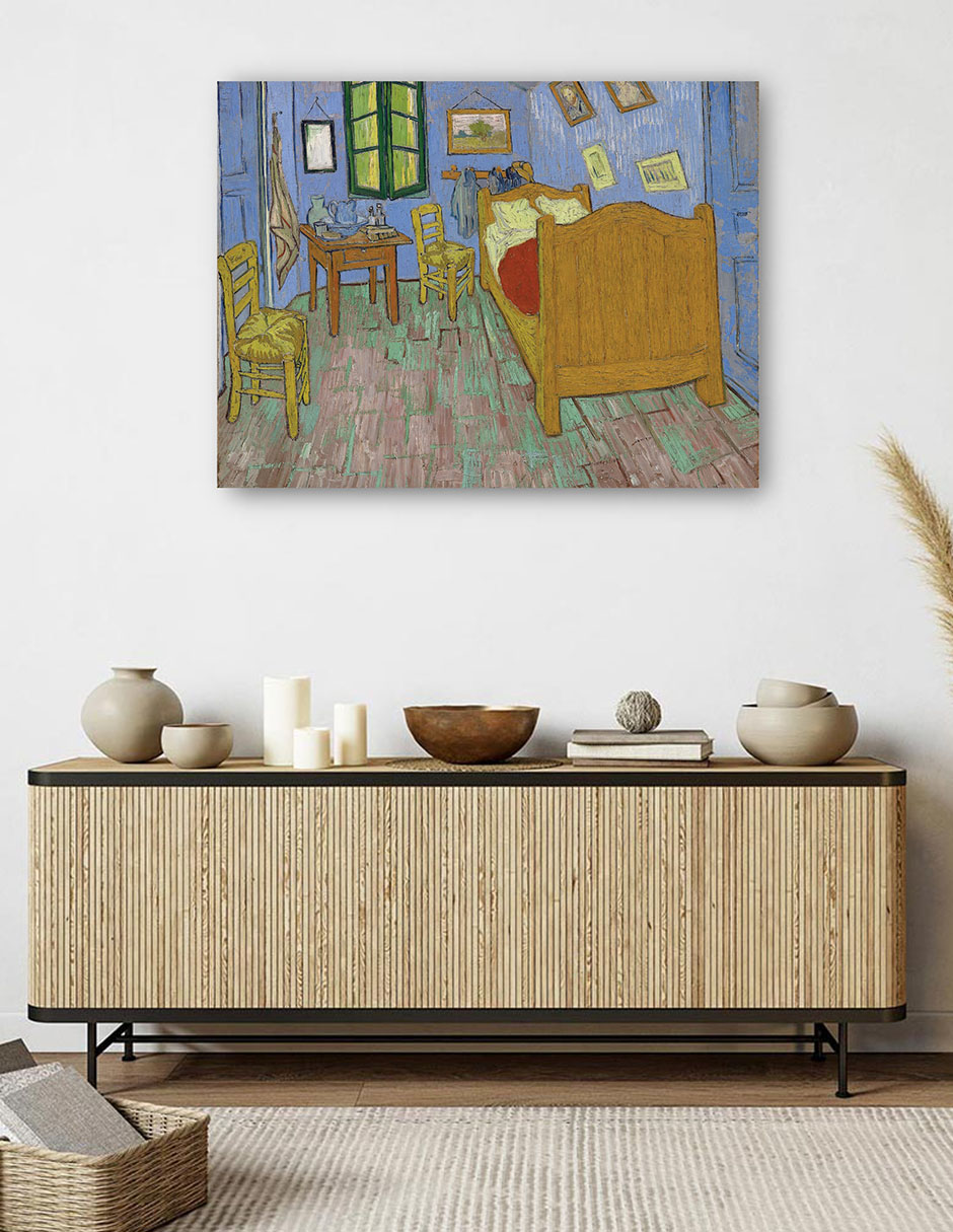 Foto 6 pulgar | Cuadro Decorativo - El Dormitorio (1889)- Vincent Van Gogh - Abstracto - 77x102 - Impresión En Lienzo - Fine Art Tj