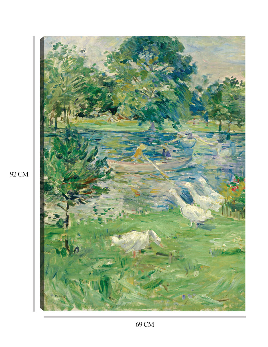 Foto 7 pulgar | Cuadro Decorativo - Chica En Un Barco Con Gansos- Berthe Morisot - Paisaje - 69x92 - Impresión En Lienzo - Fine Art Tj