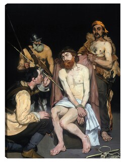Foto 1 | Cuadro Decorativo - Jesús Burlado Por Los Soldados (1865)- Edouard Manet - Religión - 69x92 - Impresión En Lie
