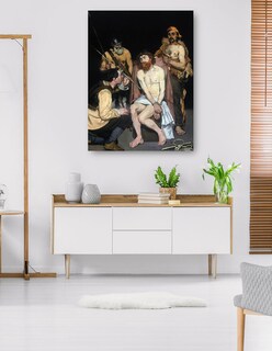 Foto 5 | Cuadro Decorativo - Jesús Burlado Por Los Soldados (1865)- Edouard Manet - Religión - 69x92 - Impresión En Lie