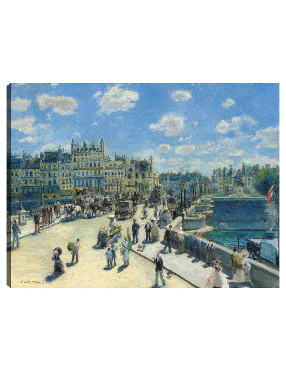 Cuadro Decorativo - Puente Nuevo París- Pierre-auguste Renoir - Religión - 28x36 - Impresión En Lienzo - Fine Art Tj