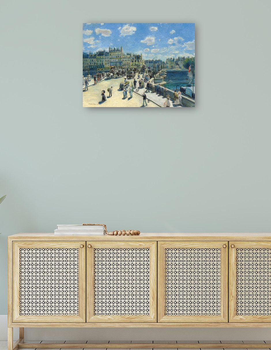 Foto 4 | Cuadro Decorativo - Puente Nuevo París- Pierre-auguste Renoir - Religión - 28x36 - Impresión En Lienzo - Fine Art Tj