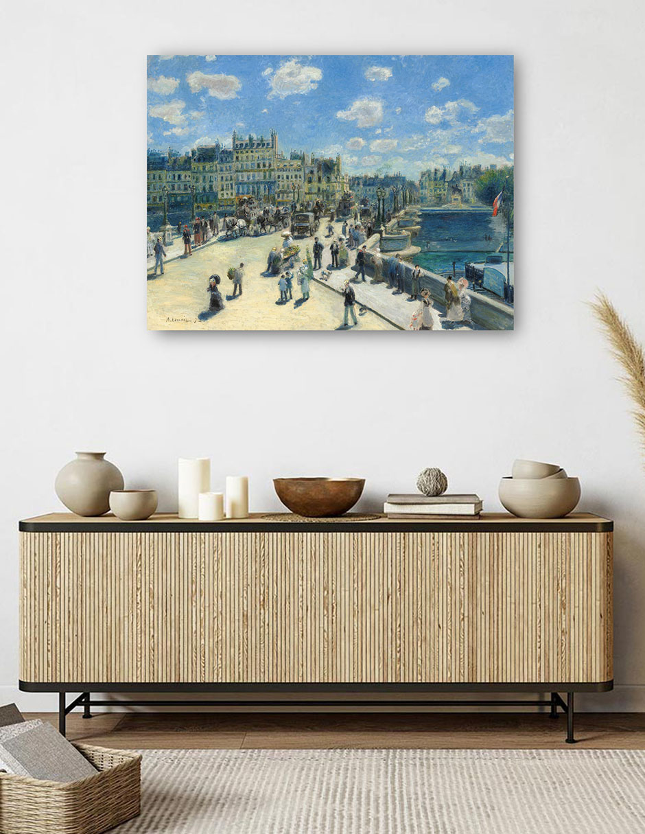 Foto 5 | Cuadro Decorativo - Puente Nuevo París- Pierre-auguste Renoir - Religión - 28x36 - Impresión En Lienzo - Fine Art Tj