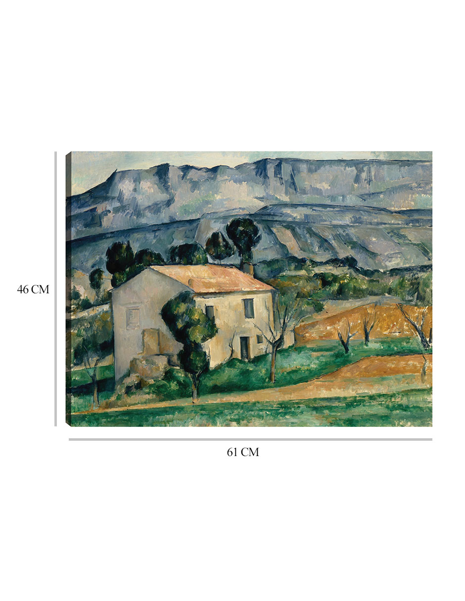 Foto 7 pulgar | Cuadro Decorativo - Casa En Provenza (1885)- Paul Cézanne - Religión - 46x61 - Impresión En Lienzo - Fine Art Tj