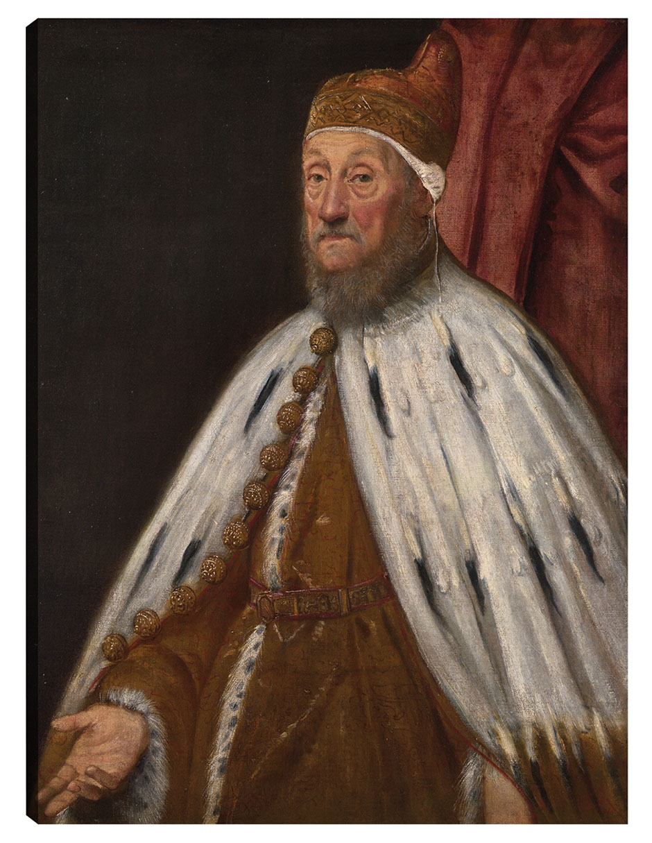 Cuadro Decorativo - Dux Pietro Loredano- Jacopo Tintoretto - Fotografía - 69x92 - Impresión En Lienzo - Fine Art Tj
