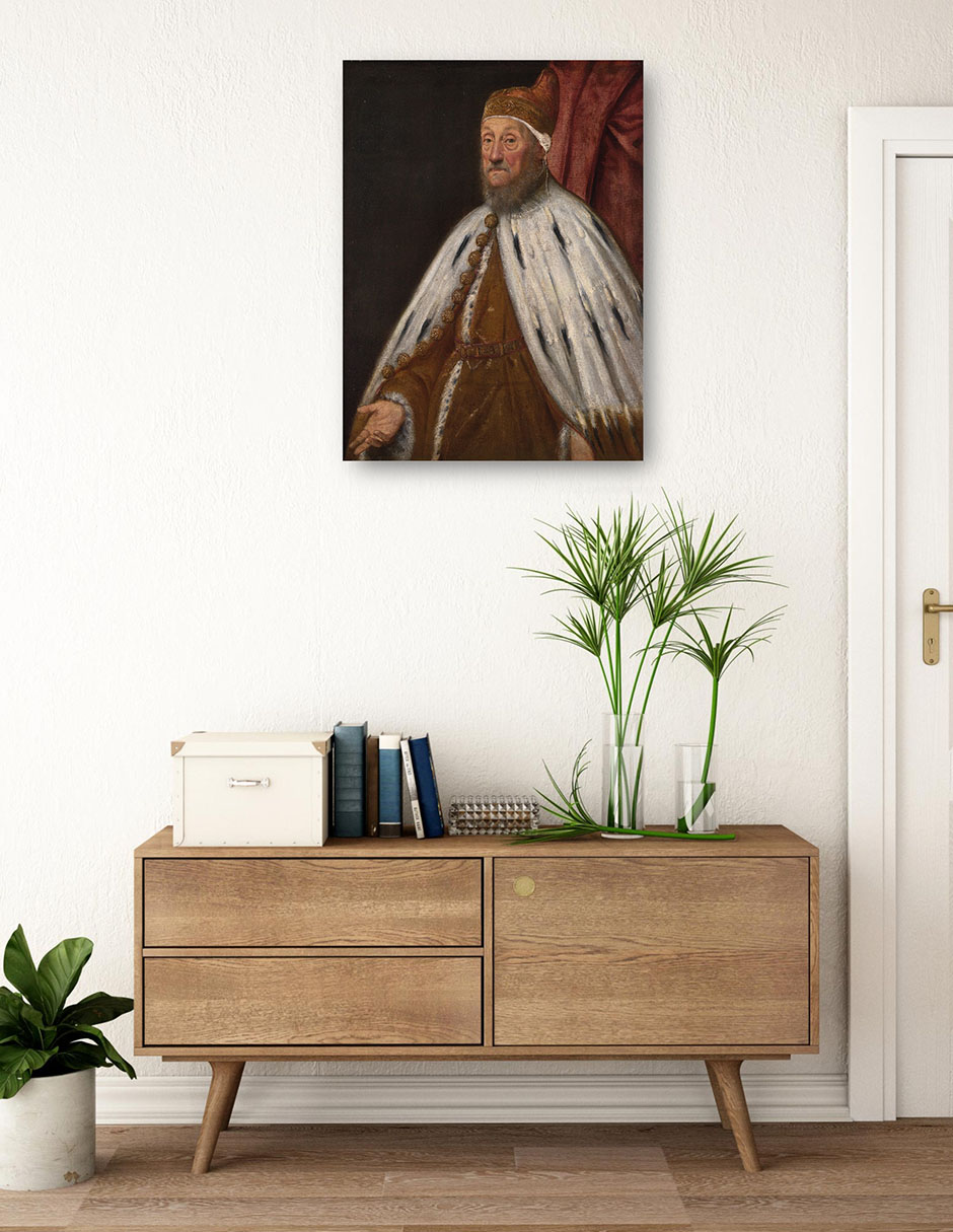 Foto 3 | Cuadro Decorativo - Dux Pietro Loredano- Jacopo Tintoretto - Fotografía - 69x92 - Impresión En Lienzo - Fine Art Tj